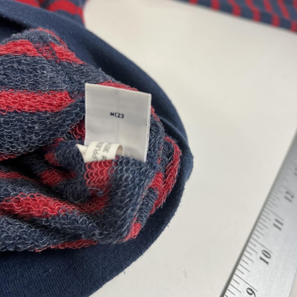 Vintage 90's Polo Ralph Lauren Hoodie Mens L Blue Red Striped Y2K Pullover - Picture 10 of 16